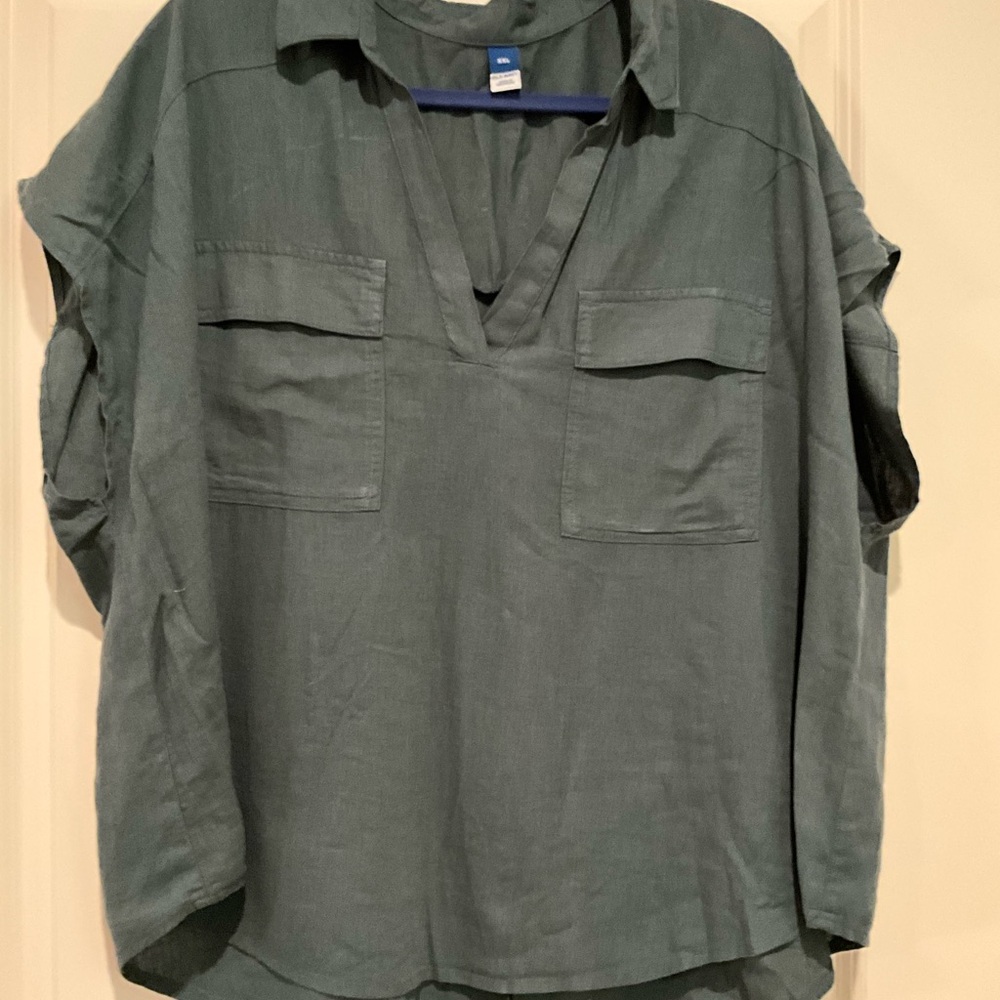 Old Navy Green Collared Shirt